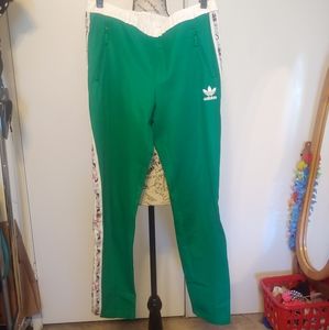Adidas x TopShop green track pants